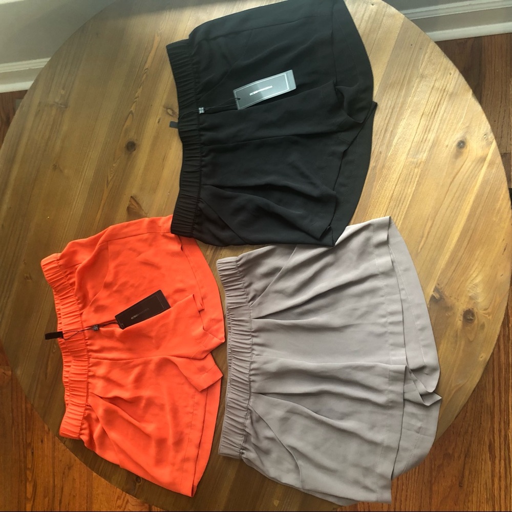 BCBGMaxAzria shorts black/orange/olive/ XS